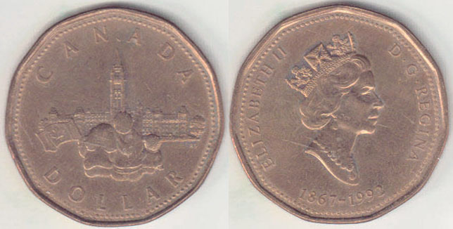1992 Canada $1 (Confederation) A004014